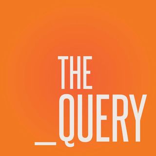 The logo for the_query podcast. White text on an orange background.